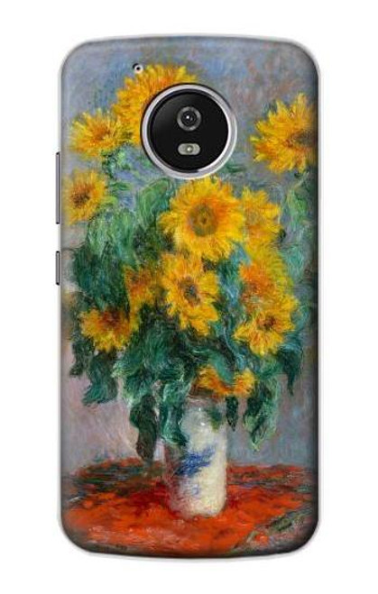 S2937 Claude Monet Bouquet of Sunflowers Funda Carcasa Case para Motorola Moto G5