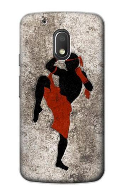 S2634 Muay Thai Kickboxing Martial Art Funda Carcasa Case para Motorola Moto G4 Play