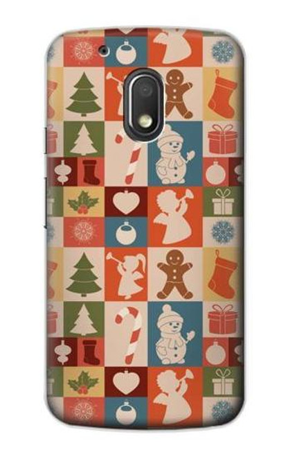 S2854 Cute Xmas Pattern Funda Carcasa Case para Motorola Moto G4 Play