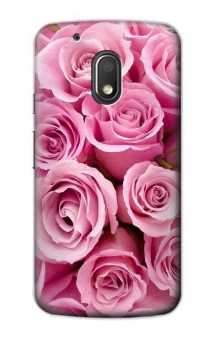 S2943 Pink Rose Funda Carcasa Case para Motorola Moto G4 Play