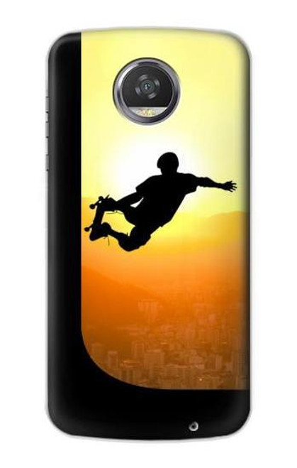 S2676 Extreme Skateboard Sunset Funda Carcasa Case para Motorola Moto Z2 Play, Z2 Force