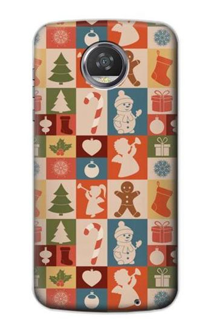 S2854 Cute Xmas Pattern Funda Carcasa Case para Motorola Moto Z2 Play, Z2 Force