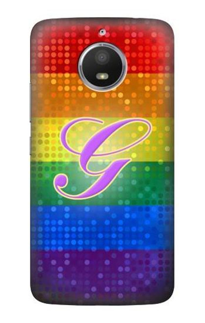 S2899 Rainbow LGBT Gay Pride Flag Funda Carcasa Case para Motorola Moto E4 Plus