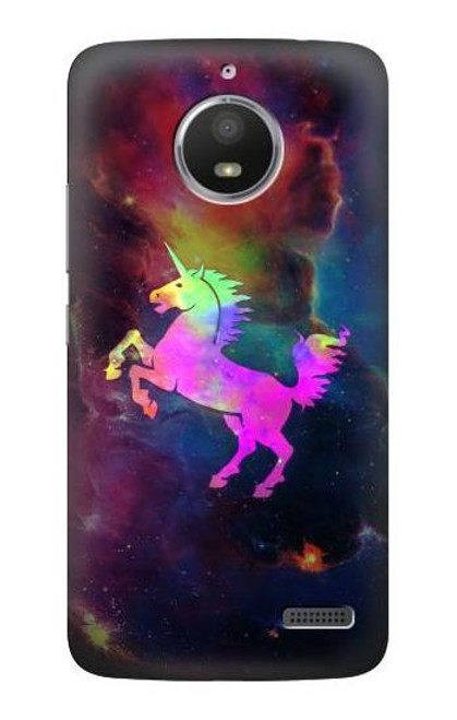 S2486 Rainbow Unicorn Nebula Space Funda Carcasa Case para Motorola Moto E4