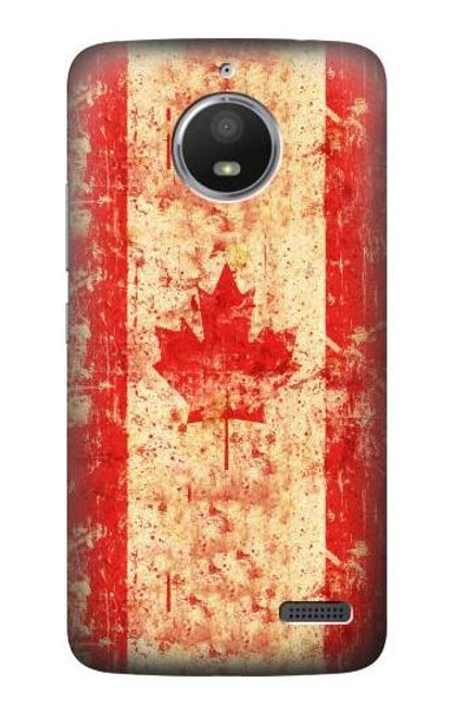 S2490 Canada Maple Leaf Flag Texture Funda Carcasa Case para Motorola Moto E4