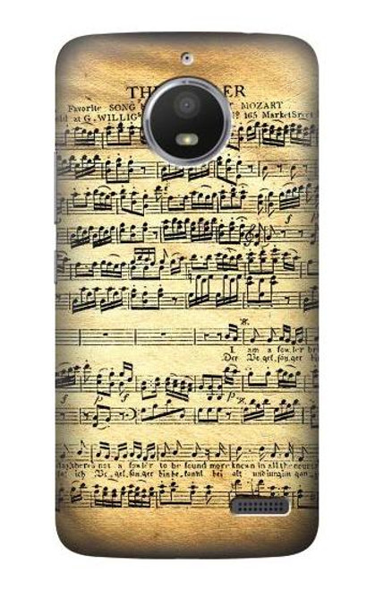 S2667 The Fowler Mozart Music Sheet Funda Carcasa Case para Motorola Moto E4