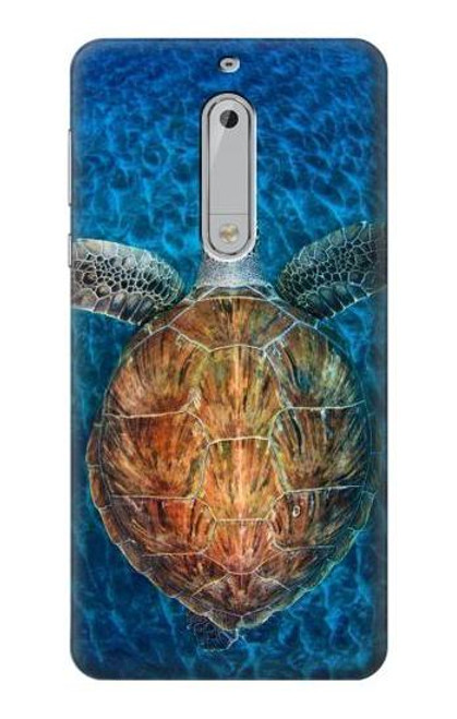 S1249 Blue Sea Turtle Funda Carcasa Case para Nokia 5