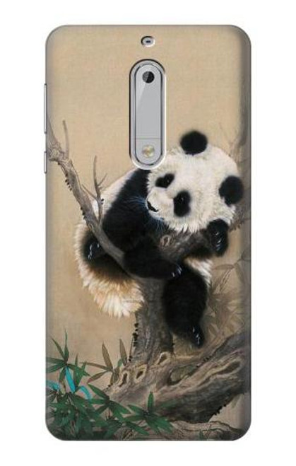 S2210 Panda Fluffy Art Painting Funda Carcasa Case para Nokia 5