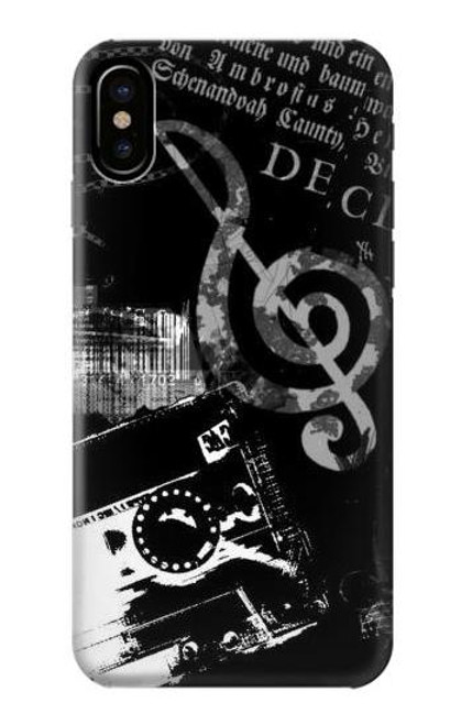 S3197 Music Cassette Note Funda Carcasa Case para iPhone 7, iPhone 8