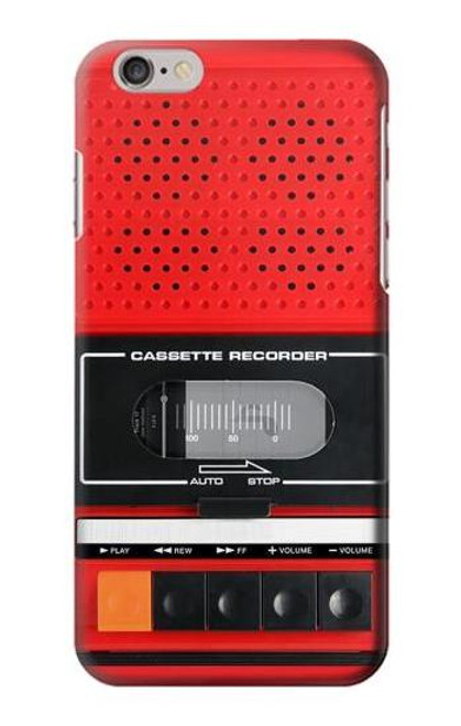 S3204 Red Cassette Recorder Graphic Funda Carcasa Case para iPhone 6 Plus, iPhone 6s Plus