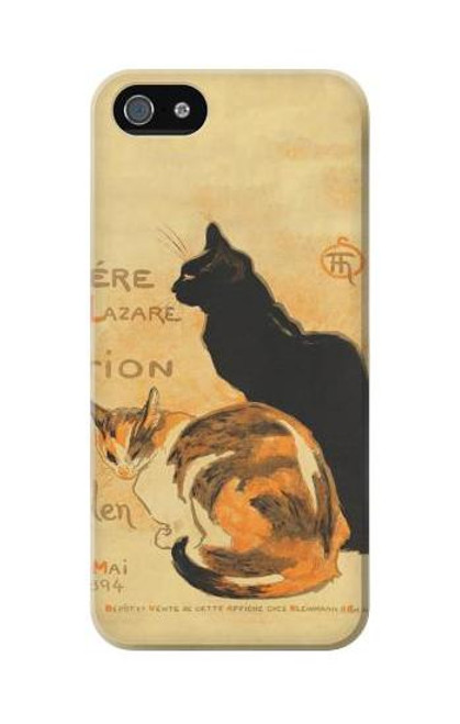 S3229 Vintage Cat Poster Funda Carcasa Case para iPhone 5C