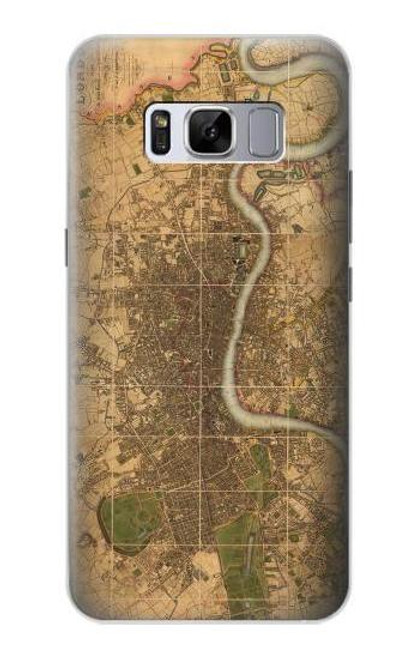 S3230 Vintage Map of London Funda Carcasa Case para Samsung Galaxy S8 Plus