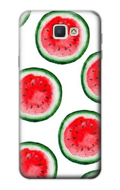 S3236 Watermelon Pattern Funda Carcasa Case para Samsung Galaxy J7 Prime (SM-G610F)