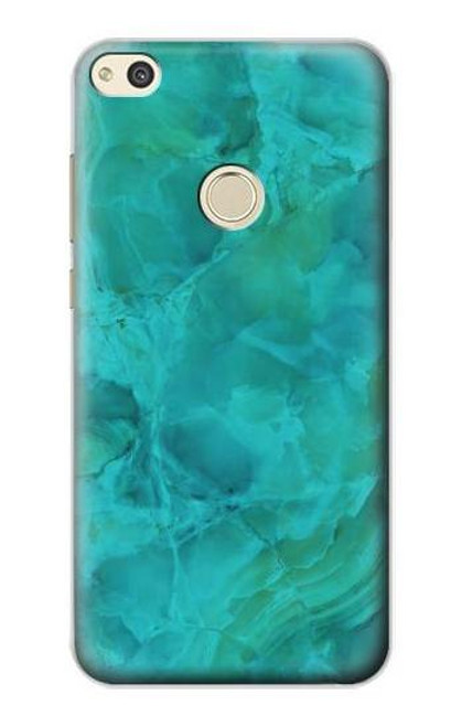 S3147 Aqua Marble Stone Funda Carcasa Case para Huawei P8 Lite (2017)