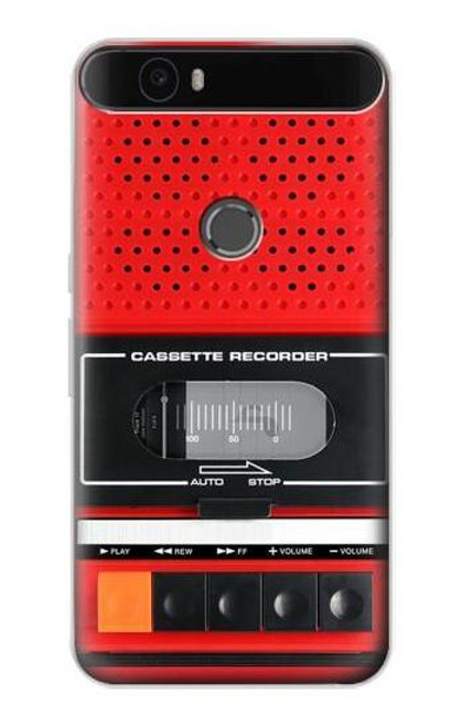 S3204 Red Cassette Recorder Graphic Funda Carcasa Case para Huawei Nexus 6P