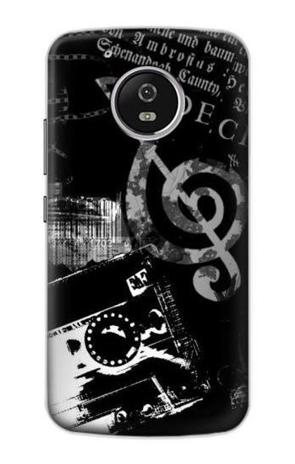 S3197 Music Cassette Note Funda Carcasa Case para Motorola Moto G5