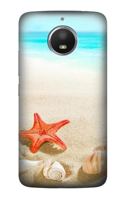 S3212 Sea Shells Starfish Beach Funda Carcasa Case para Motorola Moto E4 Plus