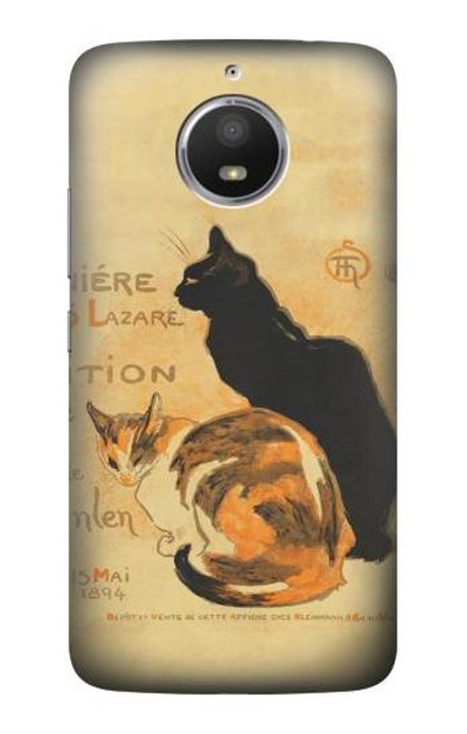 S3229 Vintage Cat Poster Funda Carcasa Case para Motorola Moto E4 Plus