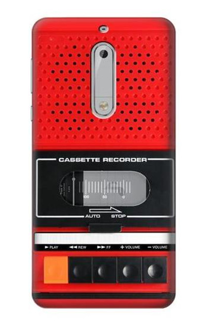 S3204 Red Cassette Recorder Graphic Funda Carcasa Case para Nokia 5