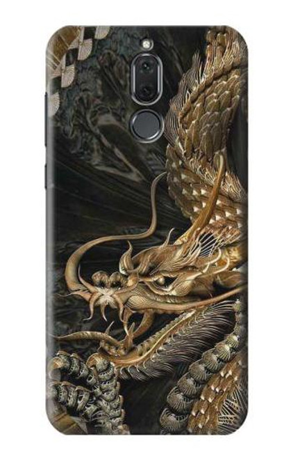 S0426 Gold Dragon Funda Carcasa Case para Huawei Mate 10 Lite