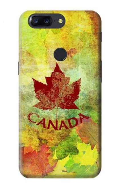 S2523 Canada Autumn Maple Leaf Funda Carcasa Case para OnePlus 5T