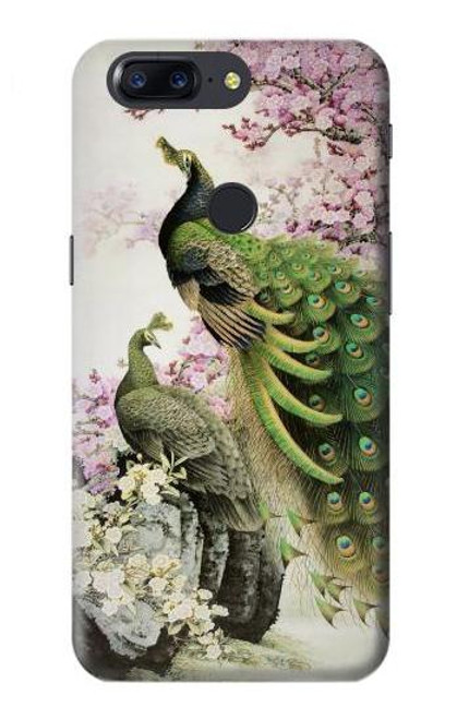 S2773 Peacock Chinese Brush Painting Funda Carcasa Case para OnePlus 5T