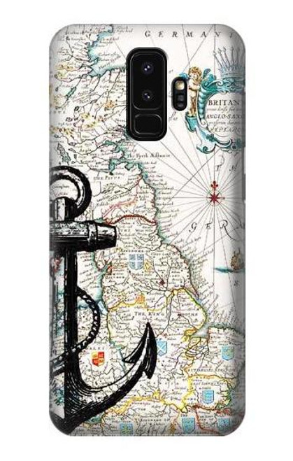 S1962 Nautical Chart Funda Carcasa Case para Samsung Galaxy S9 Plus