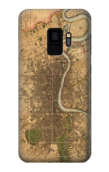 S3230 Vintage Map of London Funda Carcasa Case para Samsung Galaxy S9