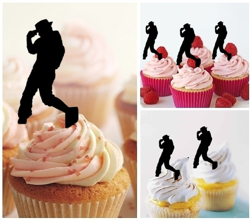 TA0252 Hip Hop Dancing Cupcake Cake Topper para tartas cumpleaños boda Fiesta Pastel Decoraciones 10 piezas