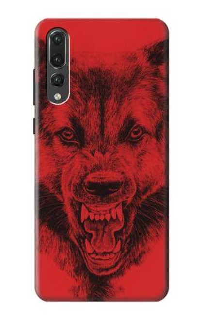 S1090 Red Wolf Funda Carcasa Case para Huawei P20 Pro