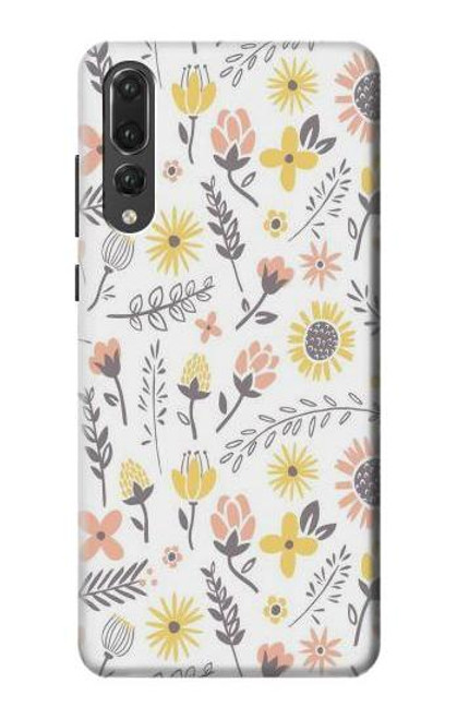 S2354 Pastel Flowers Pattern Funda Carcasa Case para Huawei P20 Pro