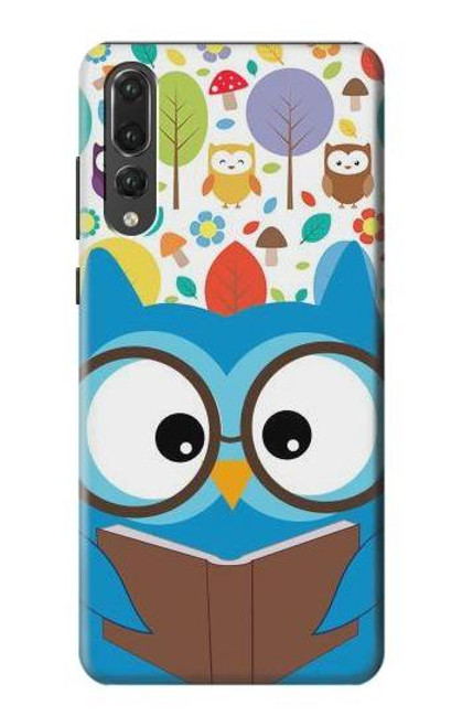 S2521 Cute Nerd Owl Cartoon Funda Carcasa Case para Huawei P20 Pro