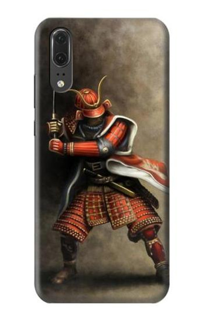 S0796 Japan Red Samurai Funda Carcasa Case para Huawei P20