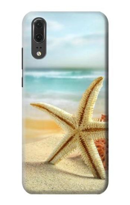 S1117 Starfish on the Beach Funda Carcasa Case para Huawei P20