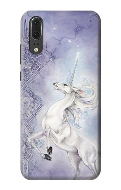 S1134 White Horse Unicorn Funda Carcasa Case para Huawei P20