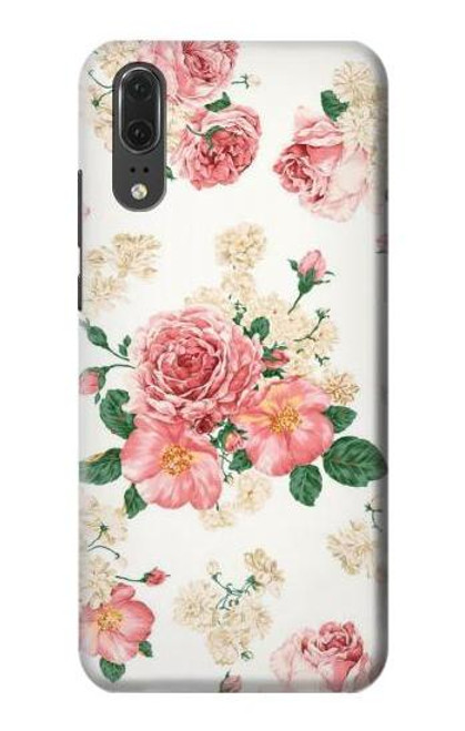 S1859 Rose Pattern Funda Carcasa Case para Huawei P20