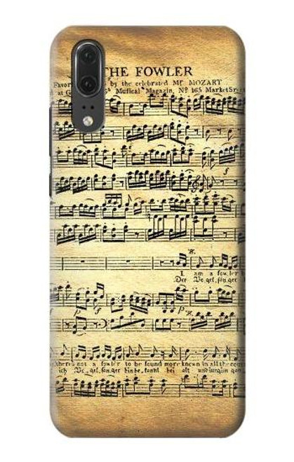 S2667 The Fowler Mozart Music Sheet Funda Carcasa Case para Huawei P20