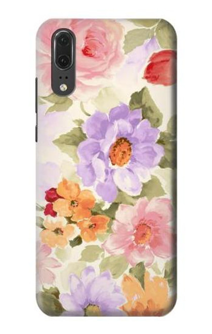 S3035 Sweet Flower Painting Funda Carcasa Case para Huawei P20