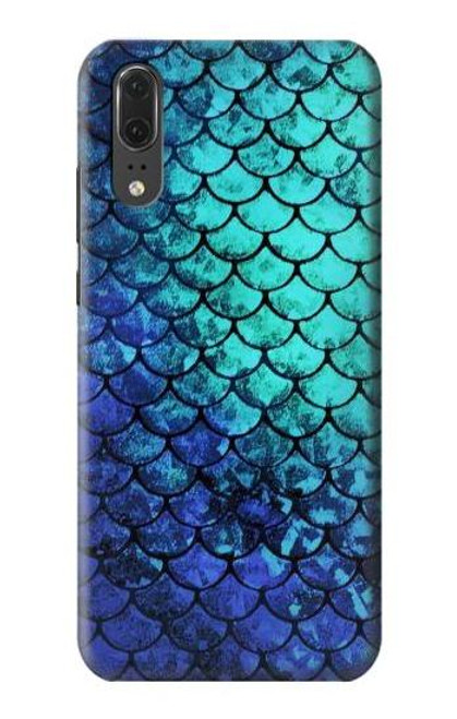 S3047 Green Mermaid Fish Scale Funda Carcasa Case para Huawei P20