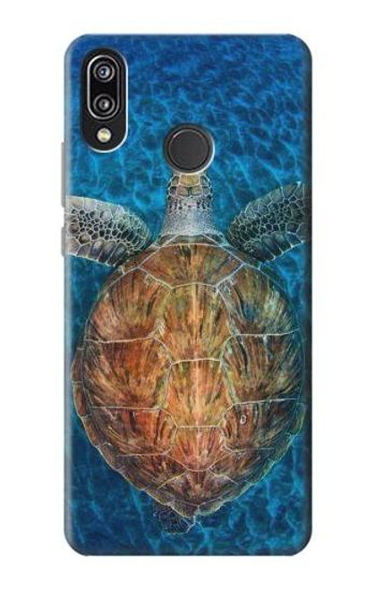 S1249 Blue Sea Turtle Funda Carcasa Case para Huawei P20 Lite