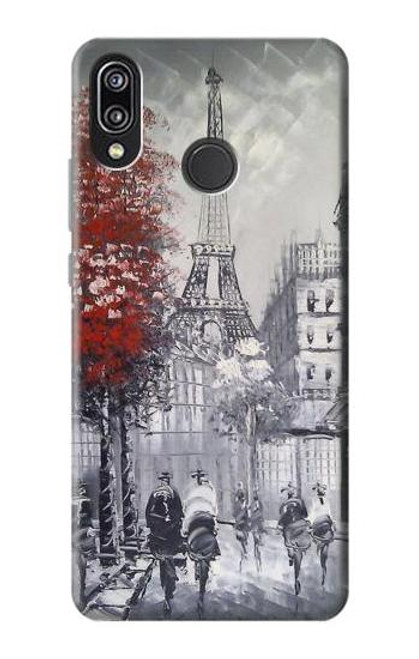 S1295 Eiffel Painting of Paris Funda Carcasa Case para Huawei P20 Lite