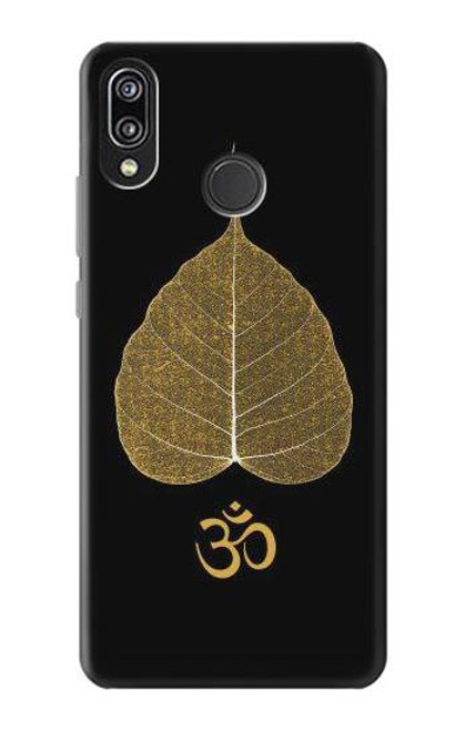 S2331 Gold Leaf Buddhist Om Symbol Funda Carcasa Case para Huawei P20 Lite