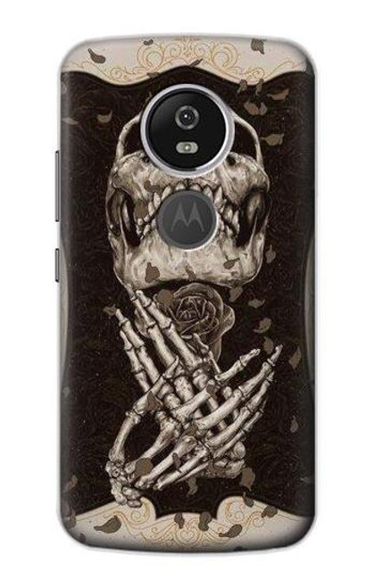 S1676 Skull Rose Funda Carcasa Case para Motorola Moto E5 Plus