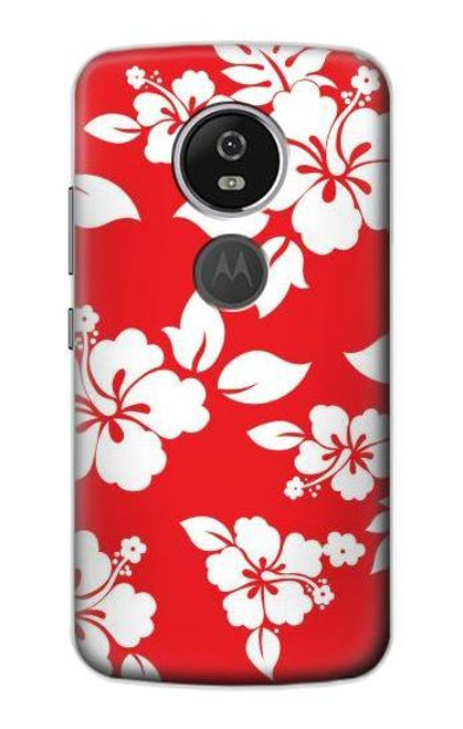 S1949 Hawaiian Hibiscus Pattern Funda Carcasa Case para Motorola Moto E5 Plus