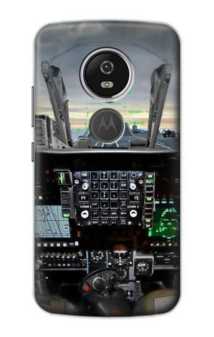 S2435 Fighter Jet Aircraft Cockpit Funda Carcasa Case para Motorola Moto E5 Plus