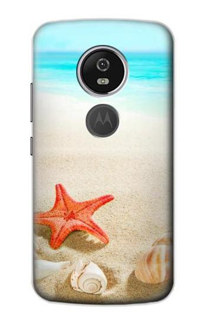 S3212 Sea Shells Starfish Beach Funda Carcasa Case para Motorola Moto E5 Plus