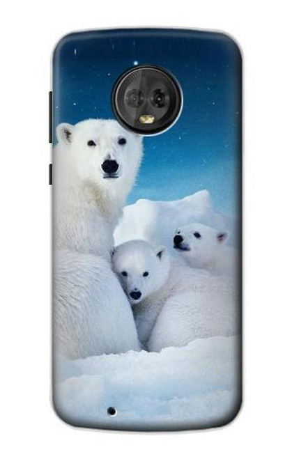 S0285 Polar Bear Family Arctic Funda Carcasa Case para Motorola Moto G6