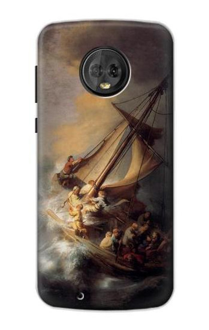 S1091 Rembrandt Christ in The Storm Funda Carcasa Case para Motorola Moto G6