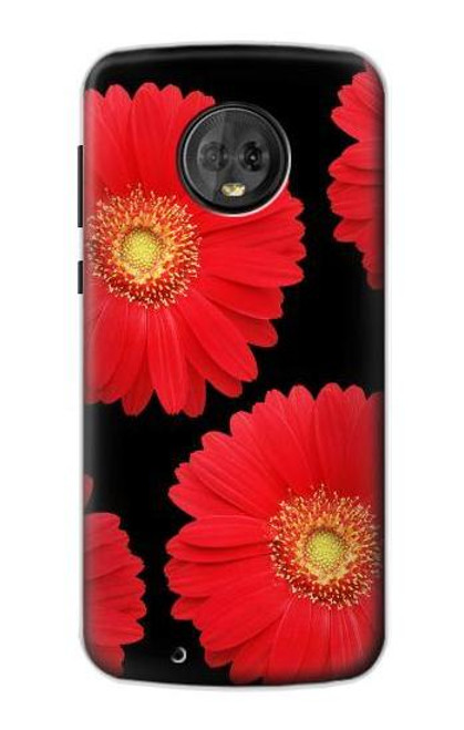 S2478 Red Daisy flower Funda Carcasa Case para Motorola Moto G6