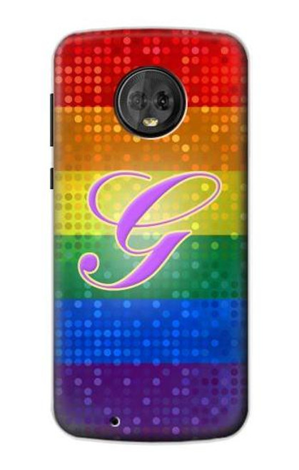 S2899 Rainbow LGBT Gay Pride Flag Funda Carcasa Case para Motorola Moto G6
